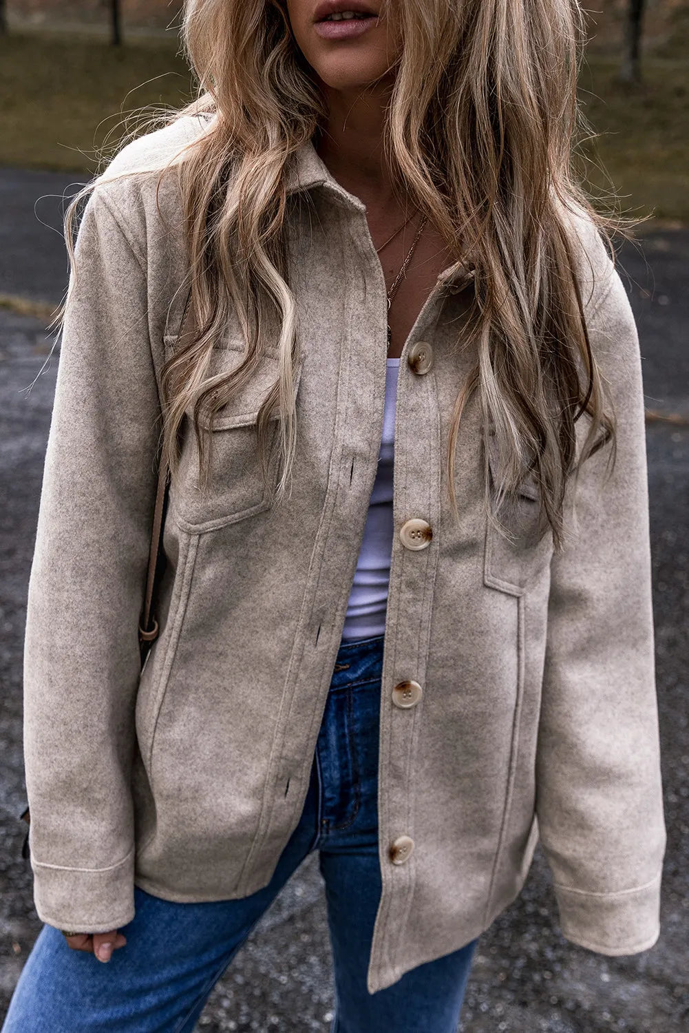 Brandy Buttoned Shacket