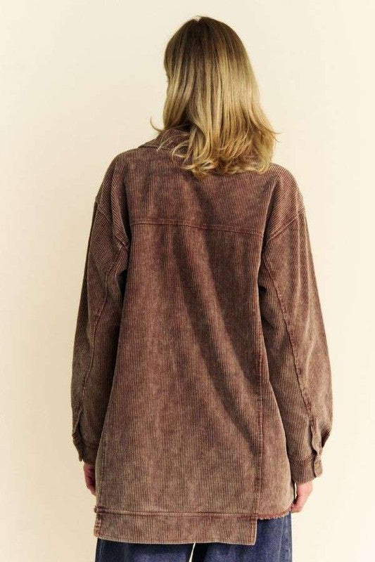 Mocha Magic Corduroy Shacket