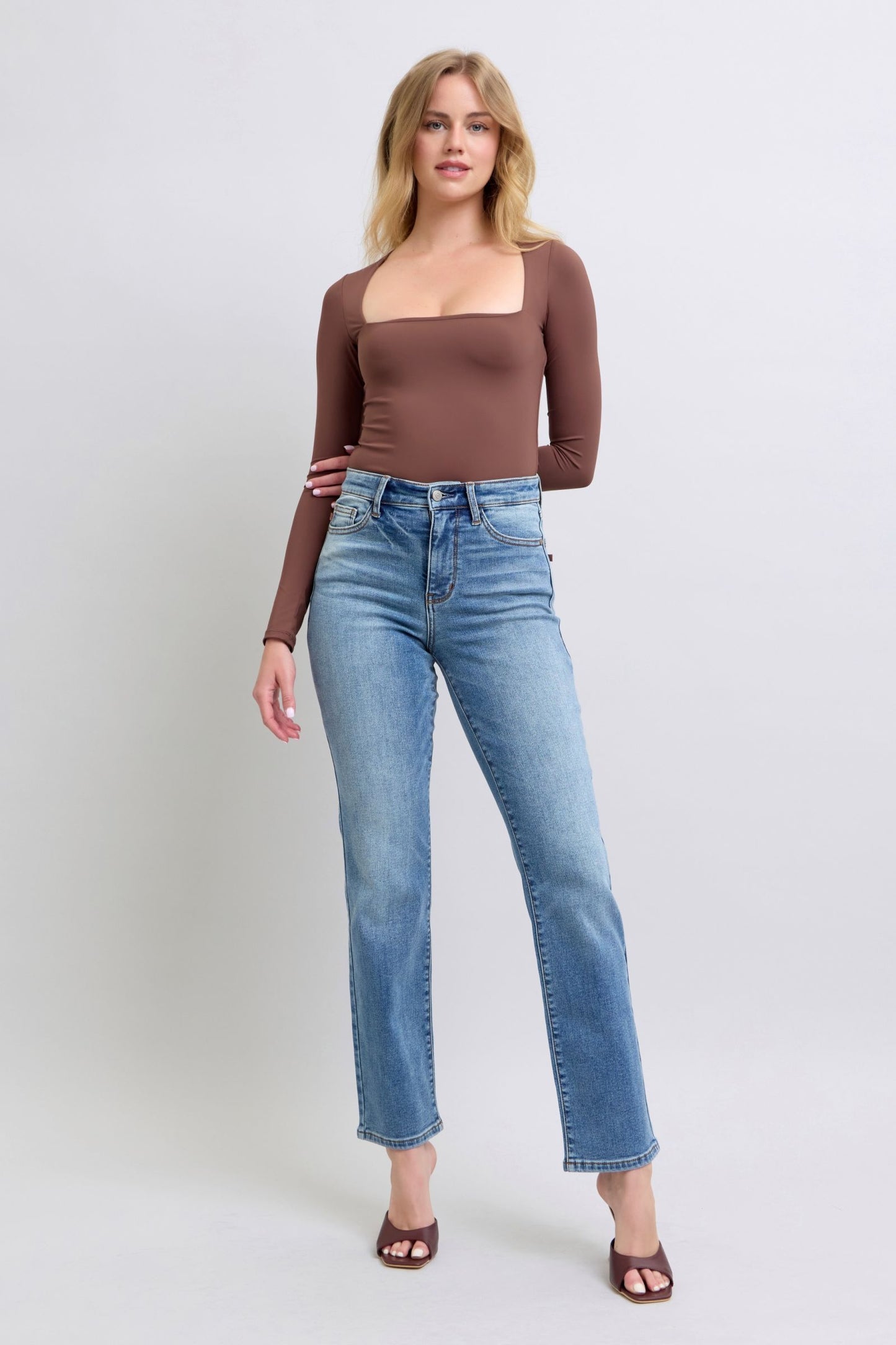 Judy Blue Anna Vintage Wash Straight Jeans
