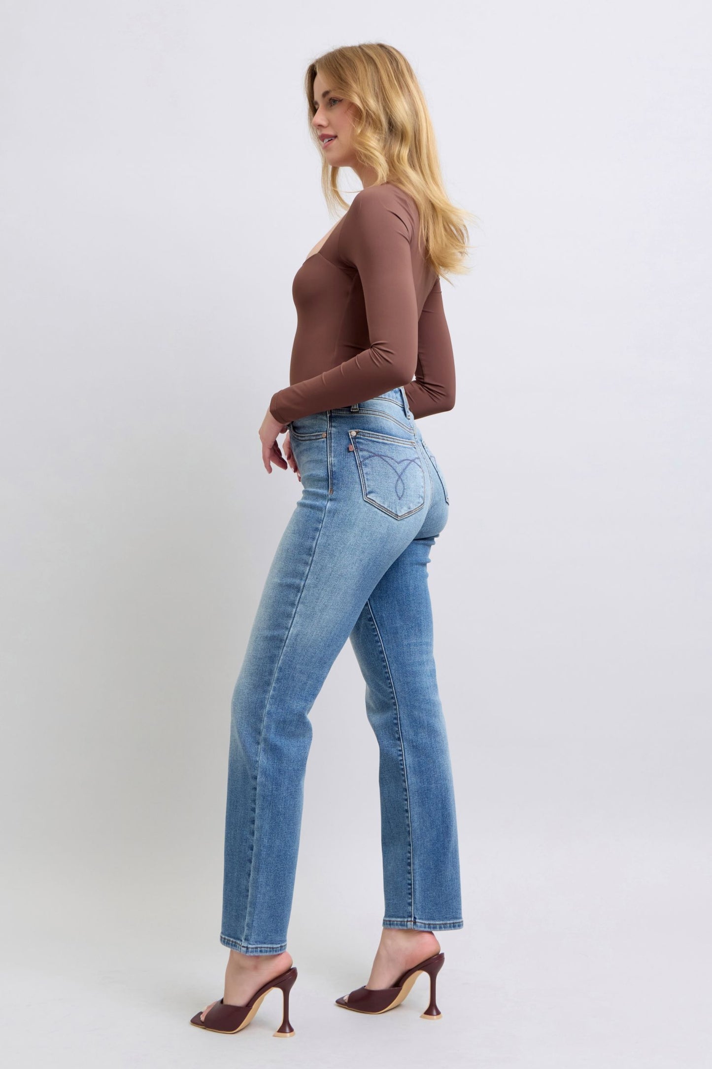 Judy Blue Anna Vintage Wash Straight Jeans