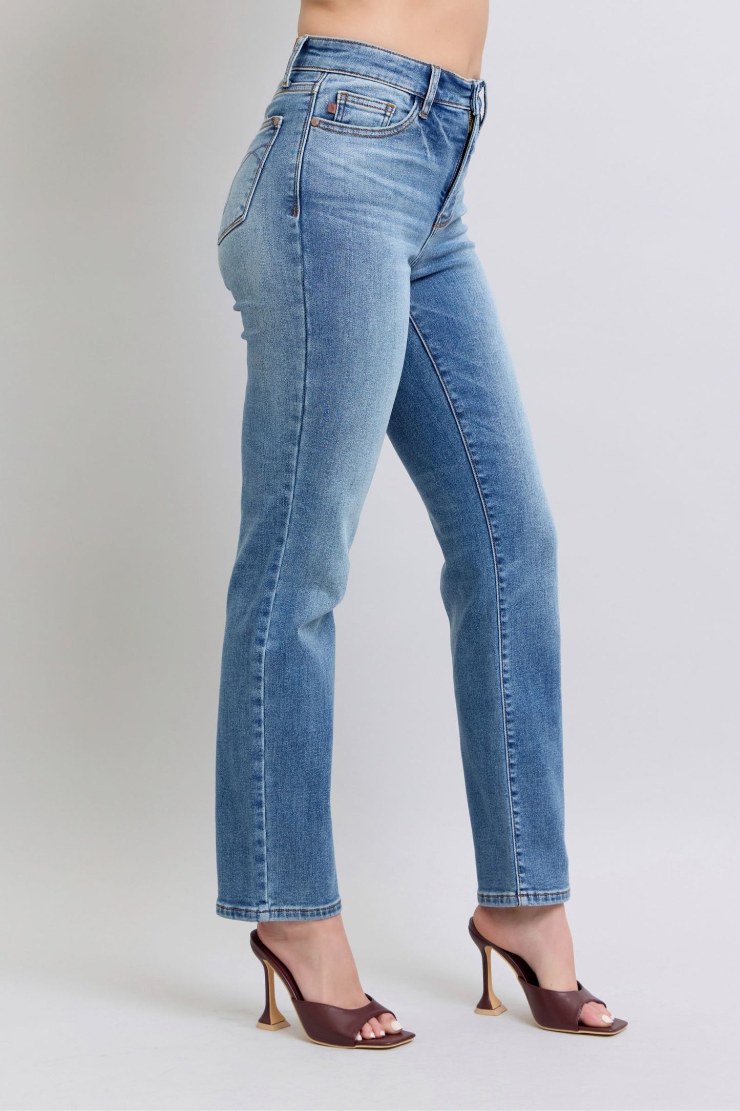 Judy Blue Anna Vintage Wash Straight Jeans