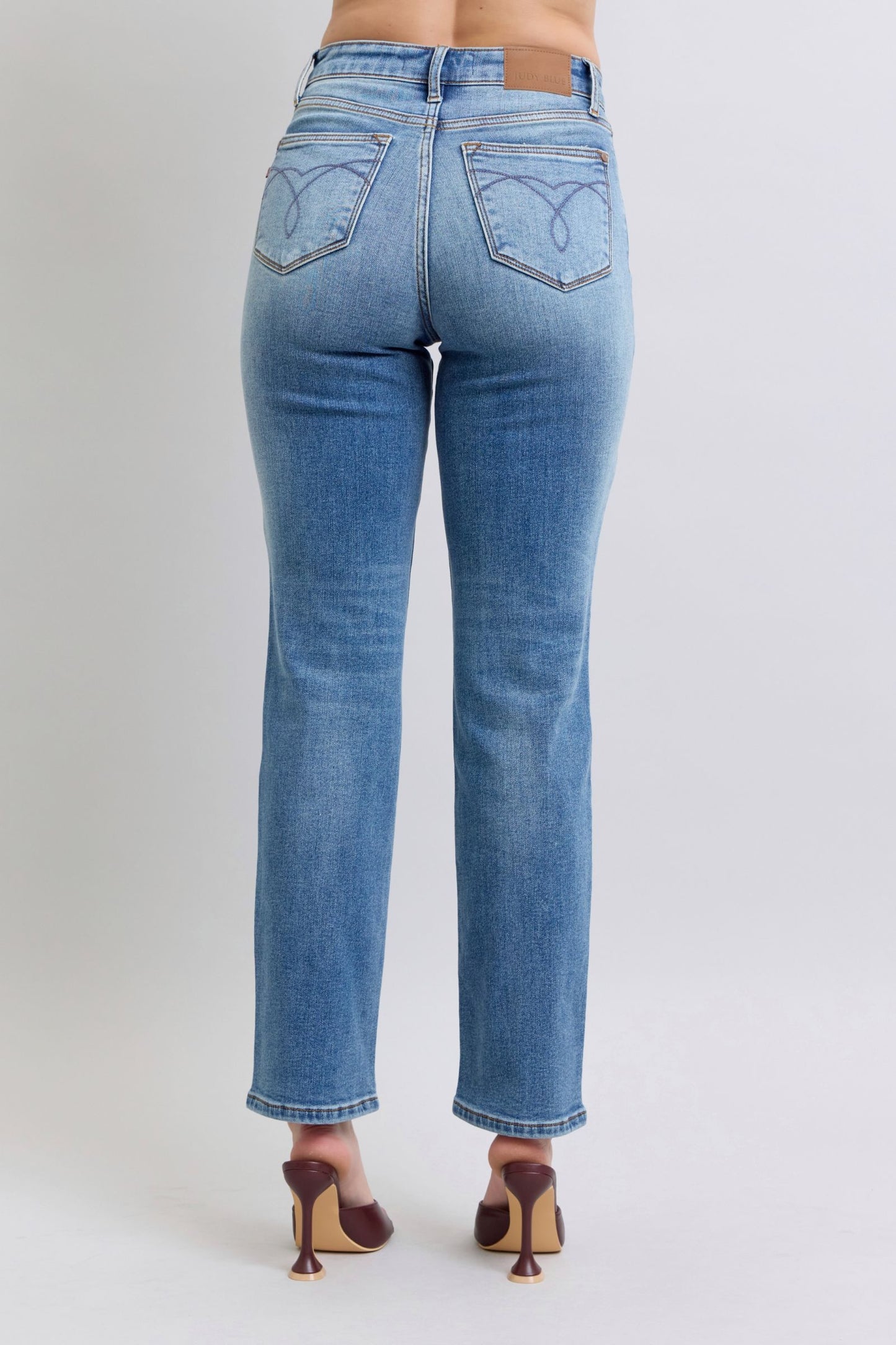 Judy Blue Anna Vintage Wash Straight Jeans