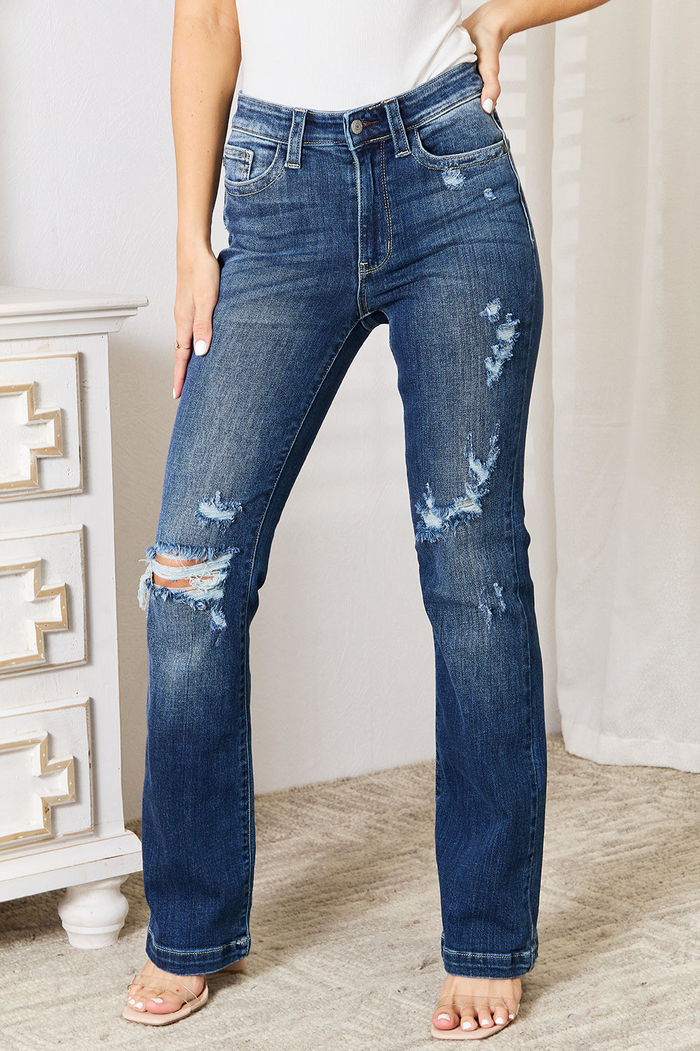 Judy Blue Marla Mid Rise Bootcut Jeans