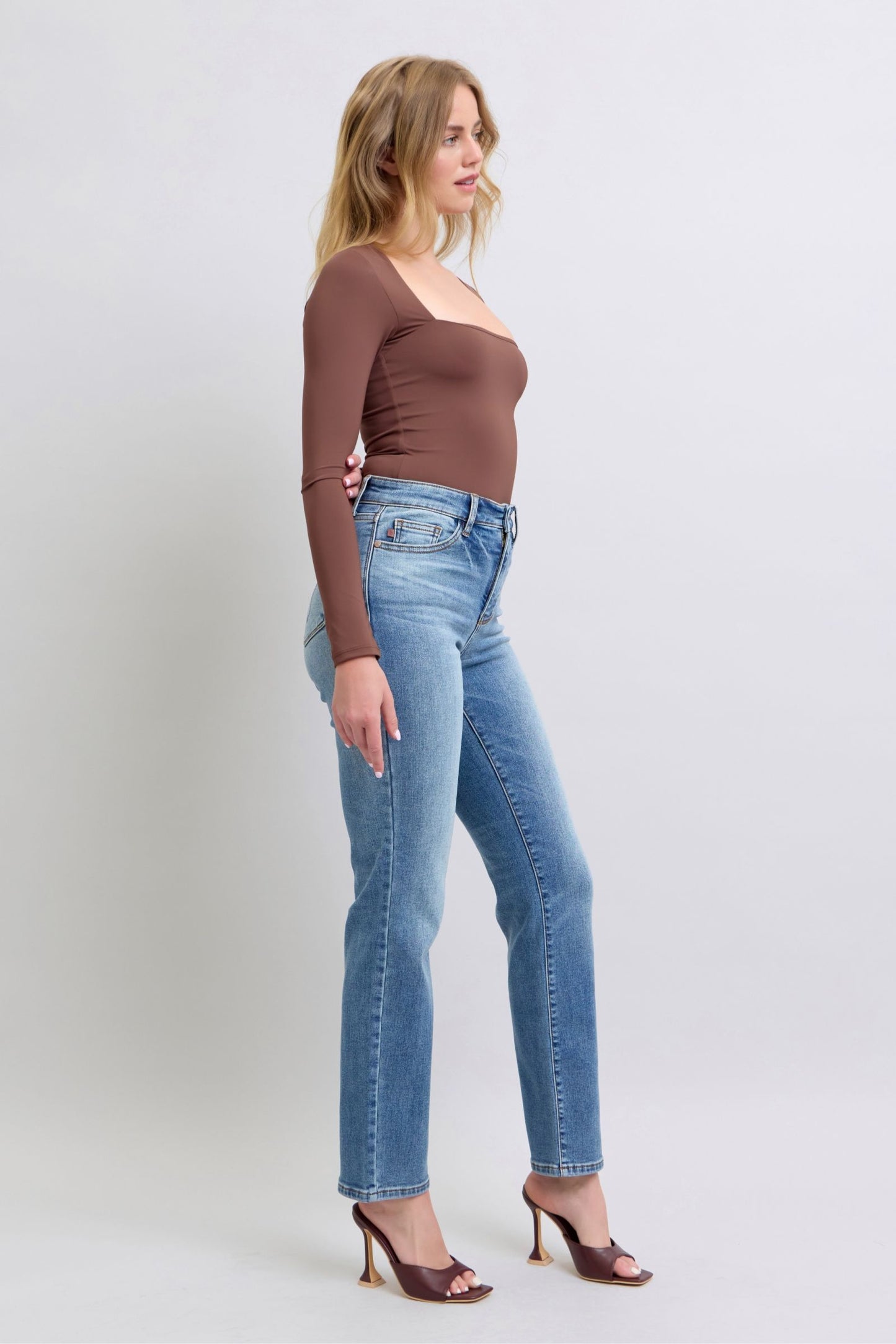 Judy Blue Anna Vintage Wash Straight Jeans