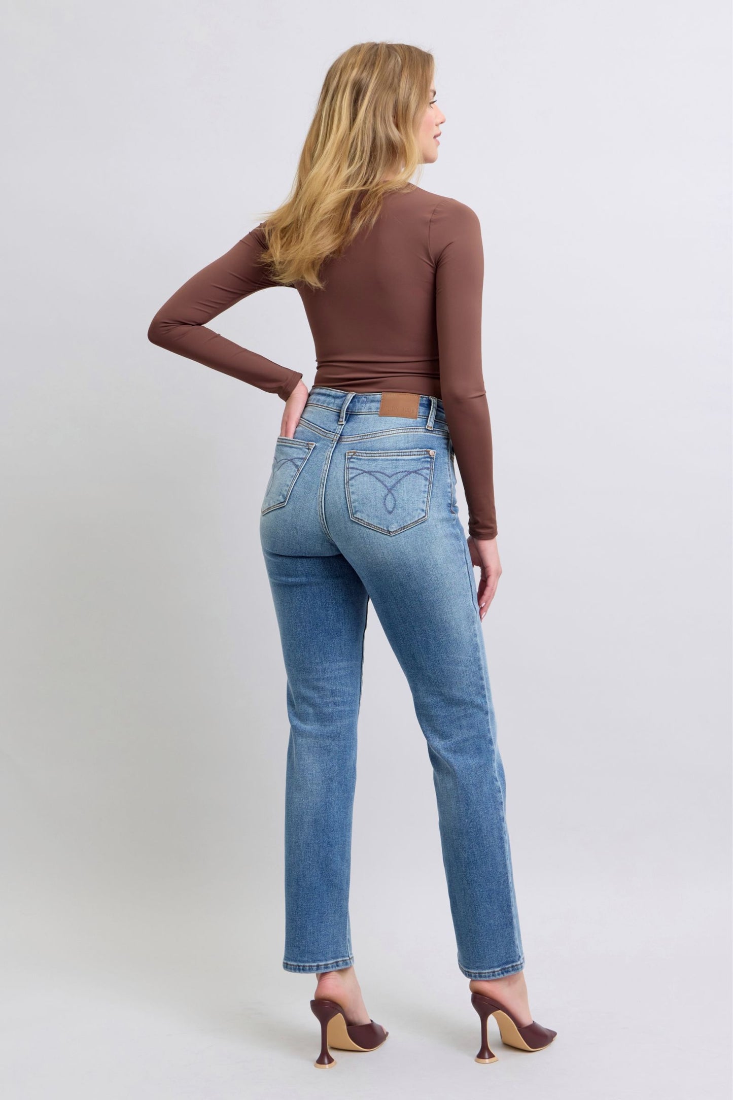 Judy Blue Anna Vintage Wash Straight Jeans
