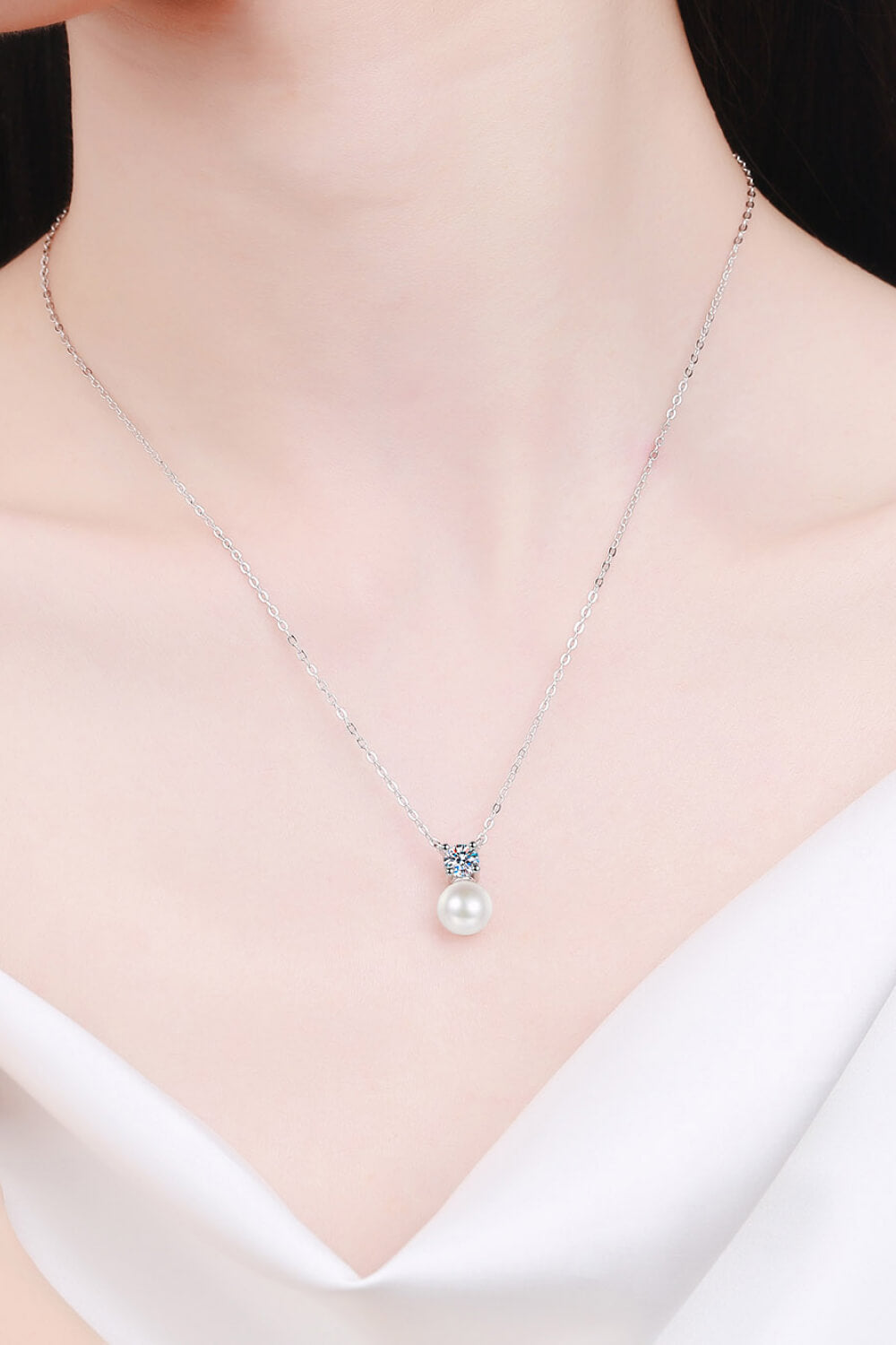 Pearl Moissanite Necklace