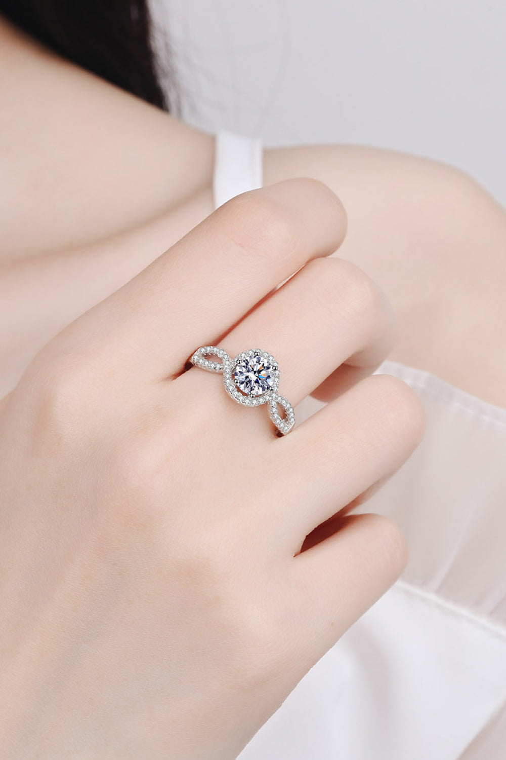 Joyful Occasion 925 Sterling Silver Moissanite Ring