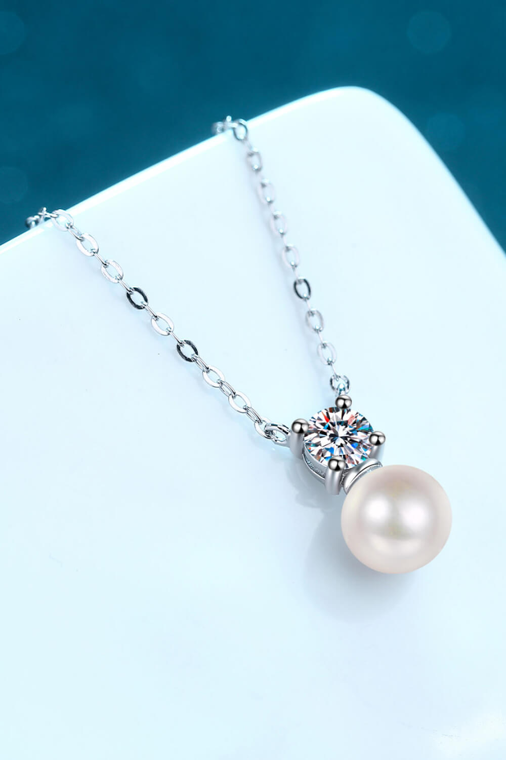 Pearl Moissanite Necklace
