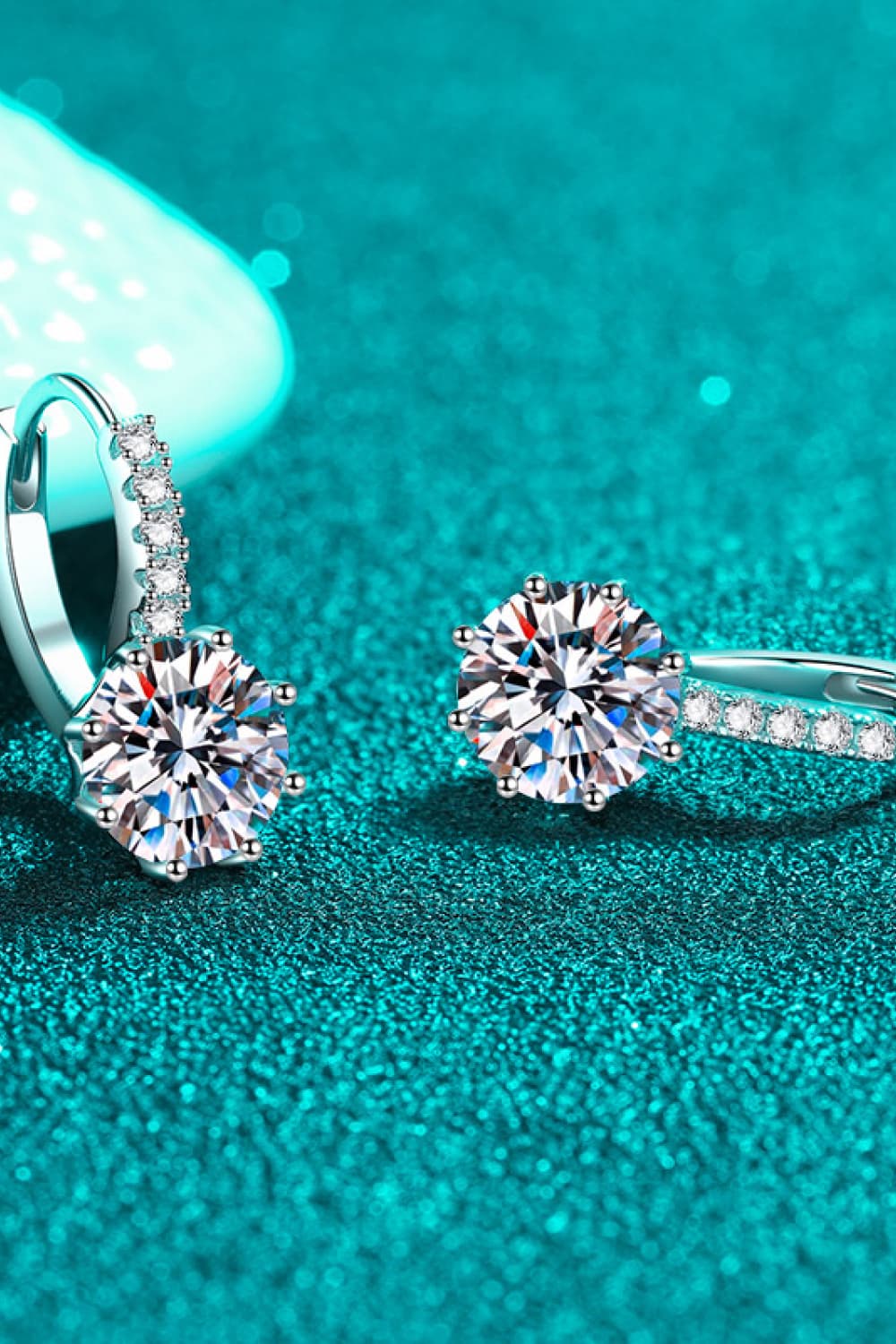 4 Carat Moissanite Earrings