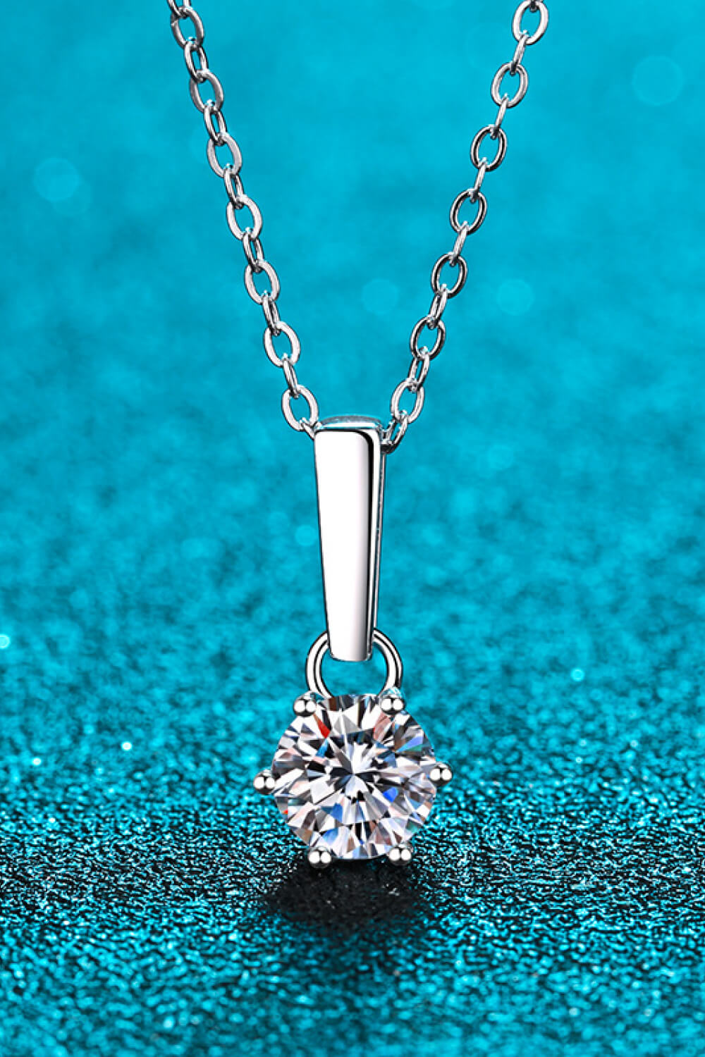 1 Carat Moissanite Chain-Link Necklace