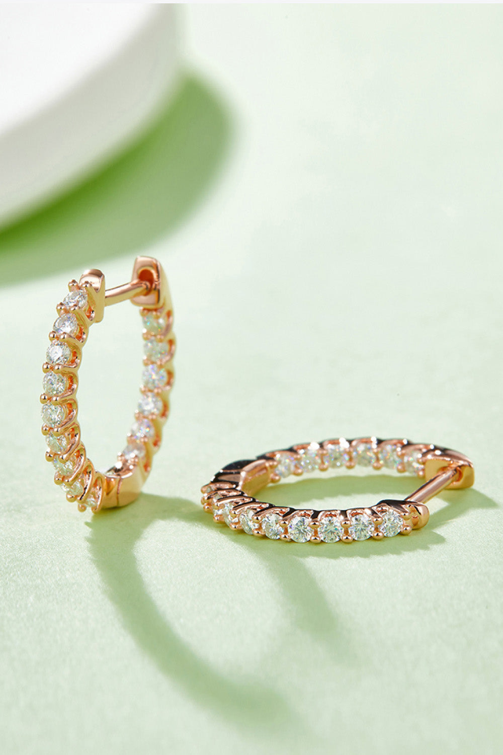 Moissanite Huggie Earrings (3 Colors)