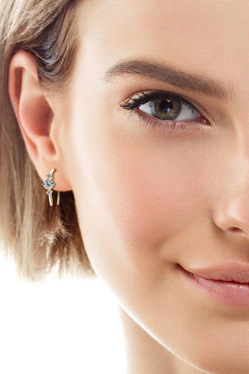 Moissanite Loop Earrings