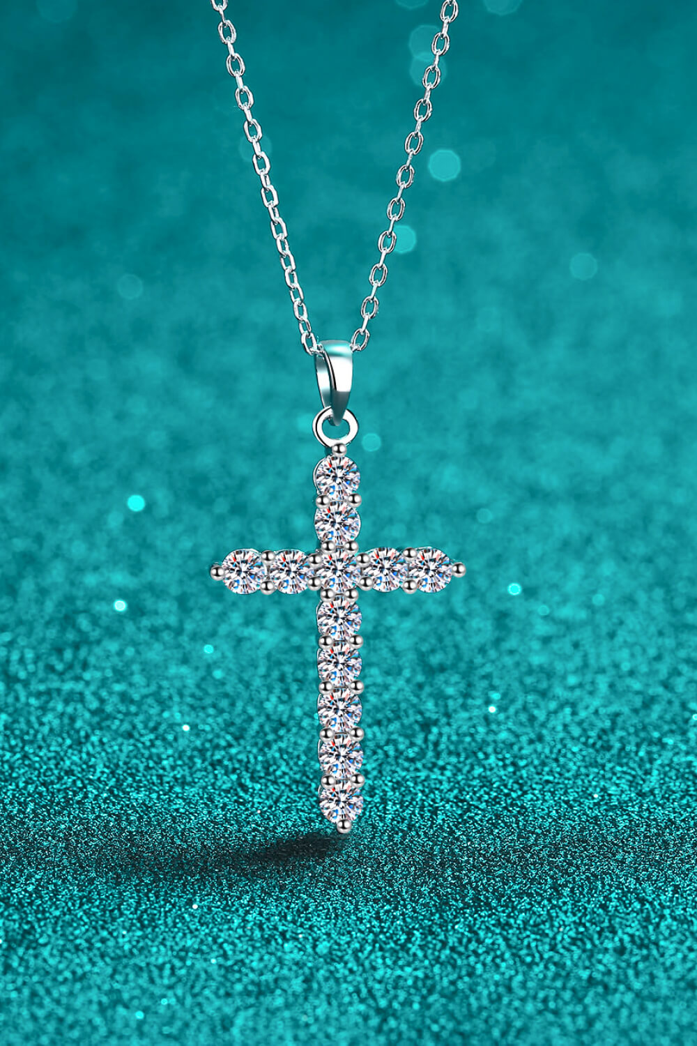 Cross Moissanite Necklace