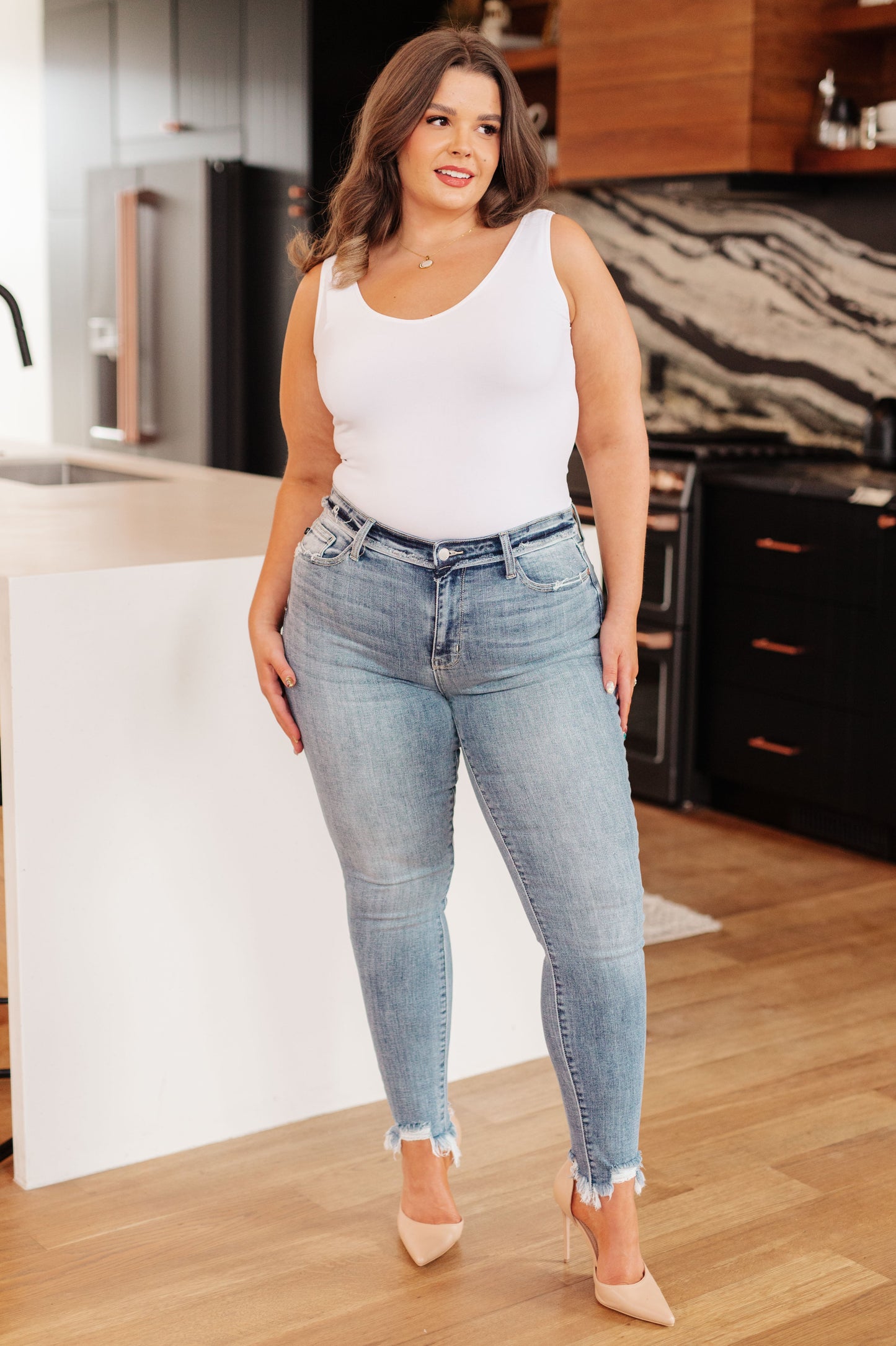 Judy Blue Sherry Mid Rise Skinny Jeans