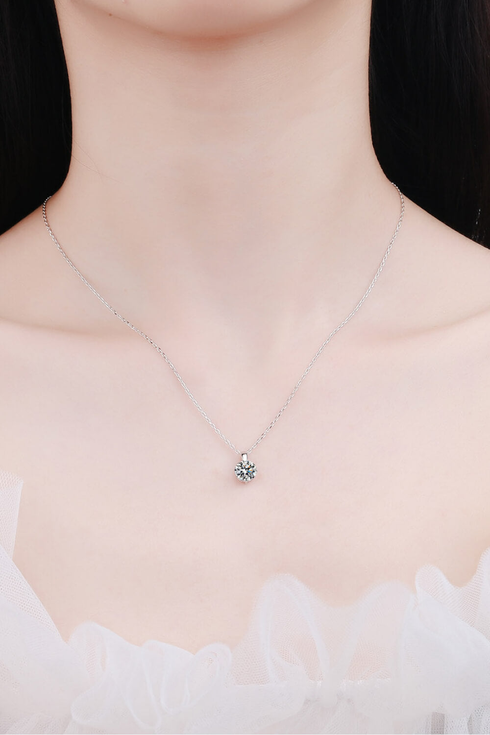 2 Carat Moissanite Pendant Necklace