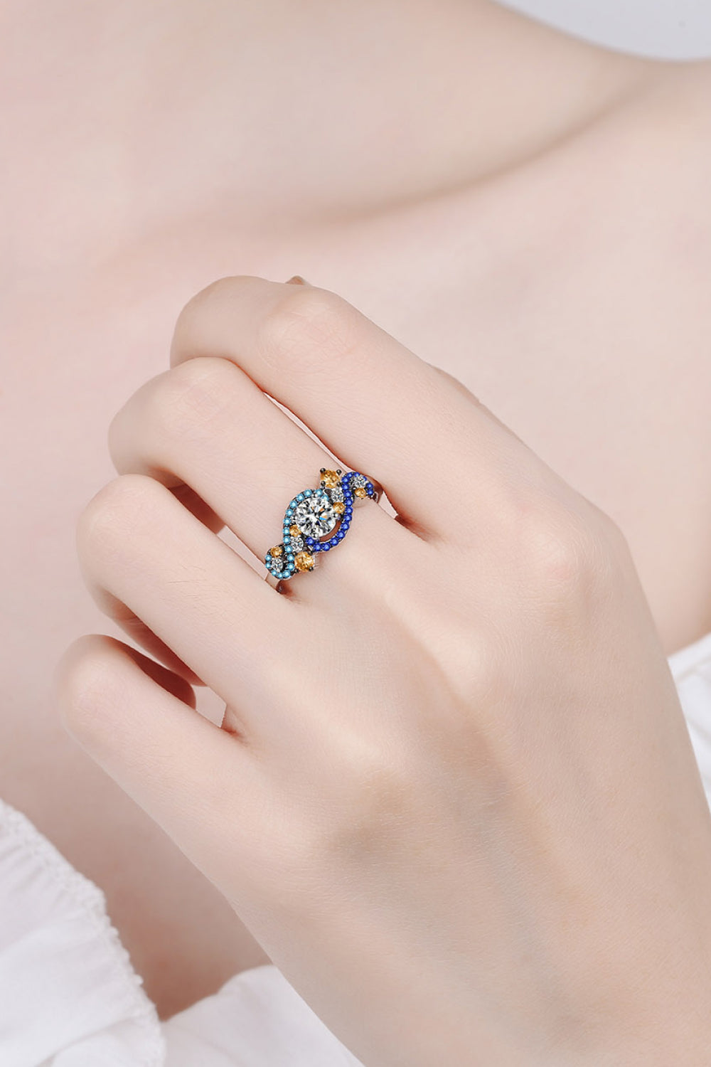 .5 Carat Moissanite Contrast Ring
