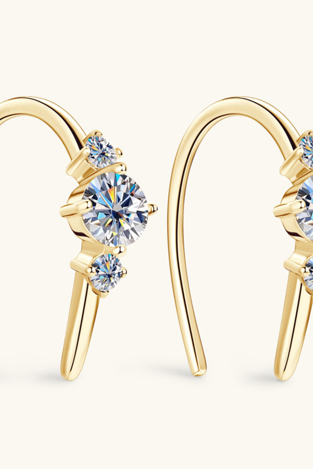 Moissanite Loop Earrings
