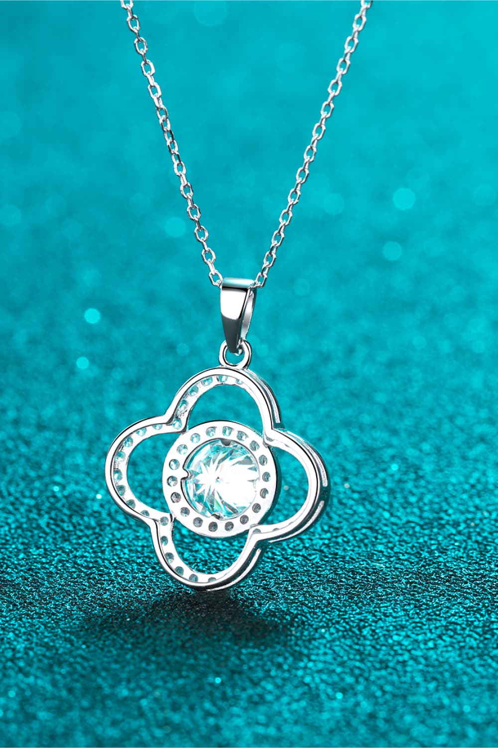 1 Carat Moissanite Geometric Necklace