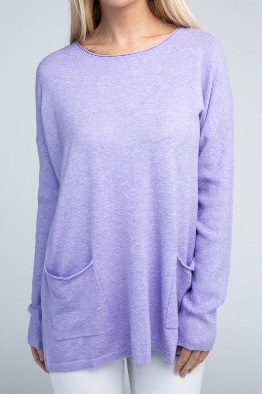 Viscose Front Pocket Sweater (5 Colors)