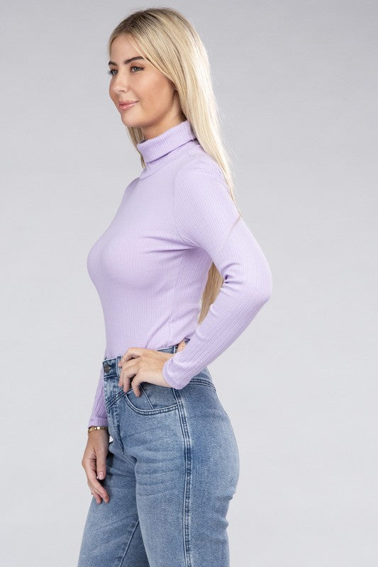 Lara Long-Sleeve Turtleneck Bodysuit