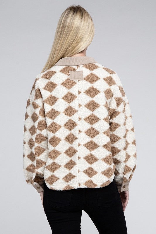 Sutton Checkered Zipper Jacket