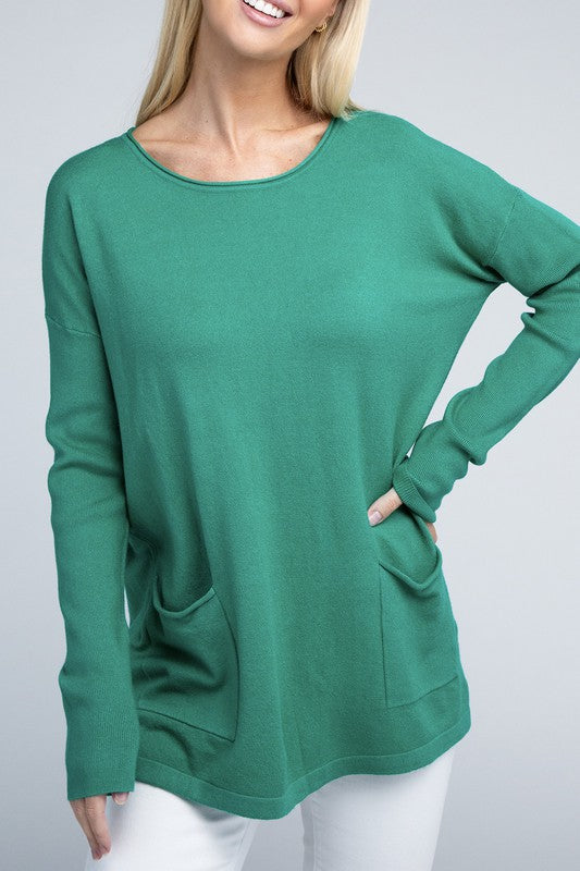 Viscose Front Pocket Sweater (5 Colors)