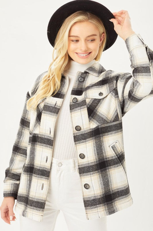 Jimmie Sherpa Lined Plaid Shacket