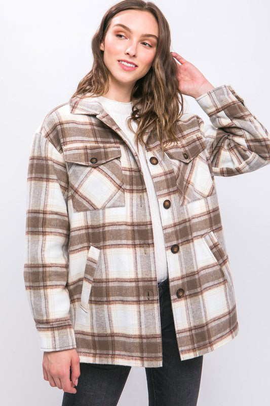 Jimmie Sherpa Lined Plaid Shacket