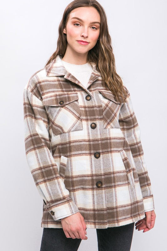 Jimmie Sherpa Lined Plaid Shacket