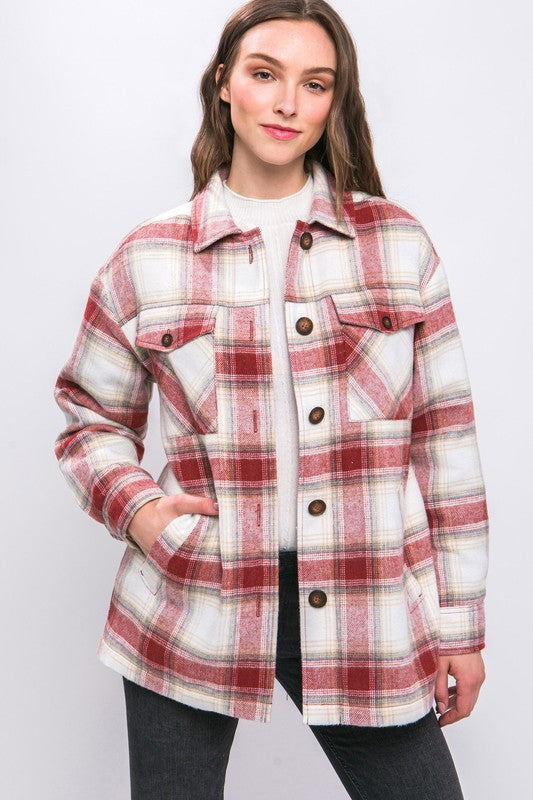 Jimmie Sherpa Lined Plaid Shacket