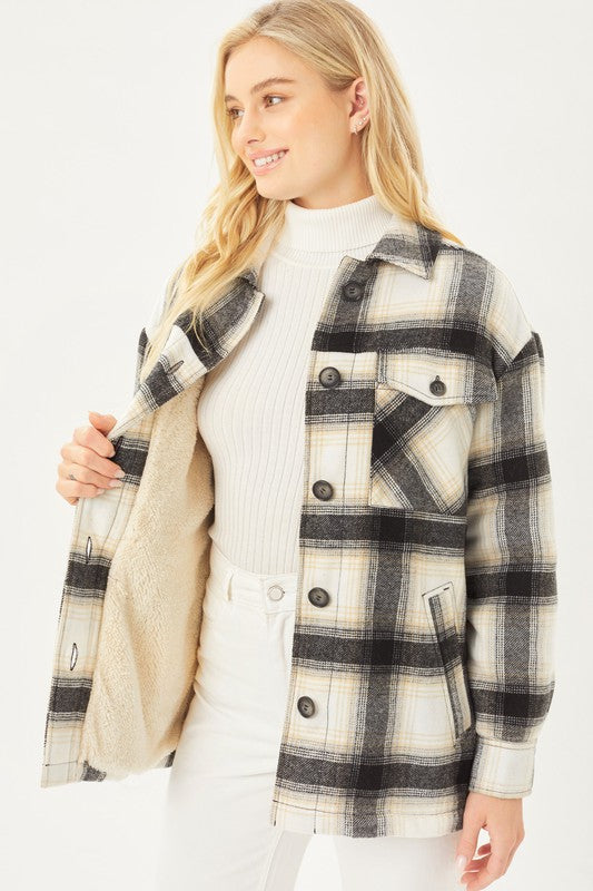 Jimmie Sherpa Lined Plaid Shacket