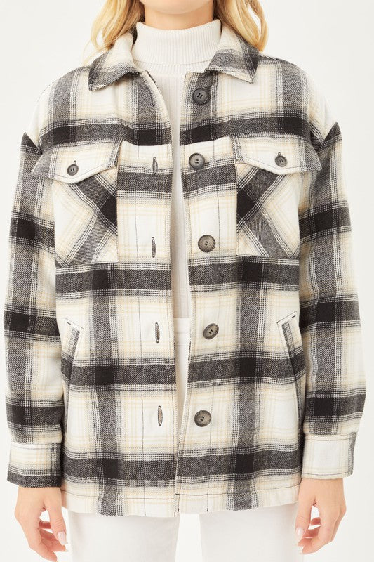 Jimmie Sherpa Lined Plaid Shacket