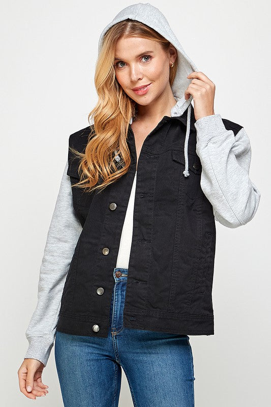 Hannah Hooded Denim Jacket (4 Colors)