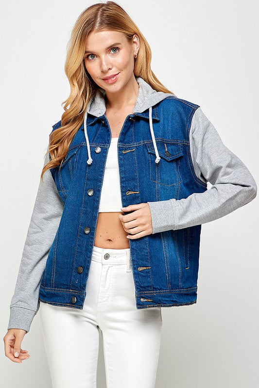 Hannah Hooded Denim Jacket (4 Colors)