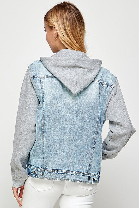 Hannah Hooded Denim Jacket (4 Colors)