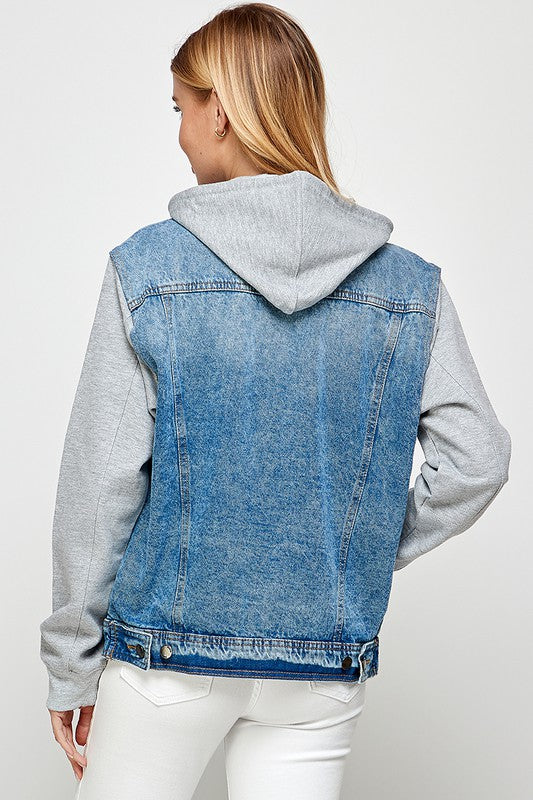 Hannah Hooded Denim Jacket (4 Colors)