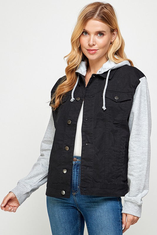 Hannah Hooded Denim Jacket (4 Colors)