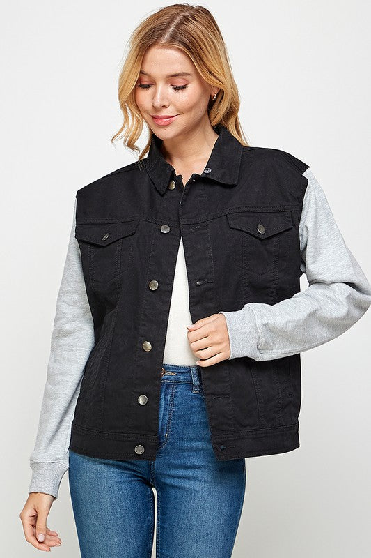 Hannah Hooded Denim Jacket (4 Colors)