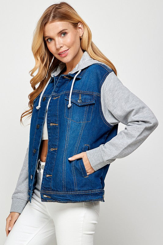 Hannah Hooded Denim Jacket (4 Colors)