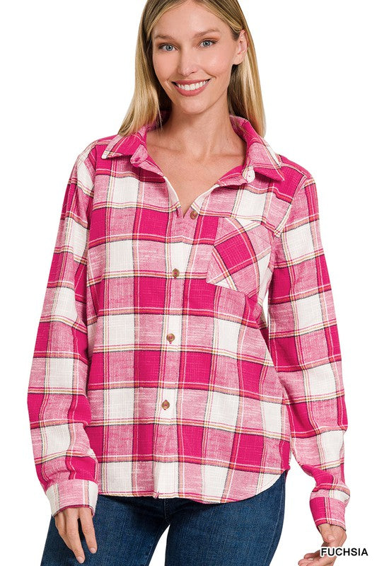 Andrea Plaid Flannel(6 Colors)