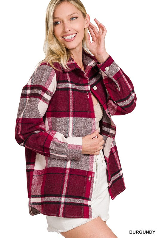 Kaylee Plaid Shacket (6 Colors)