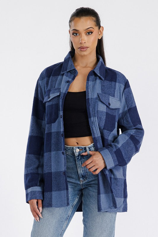 Hallie Oversized Soft Flannel Shacket (5 Colors)