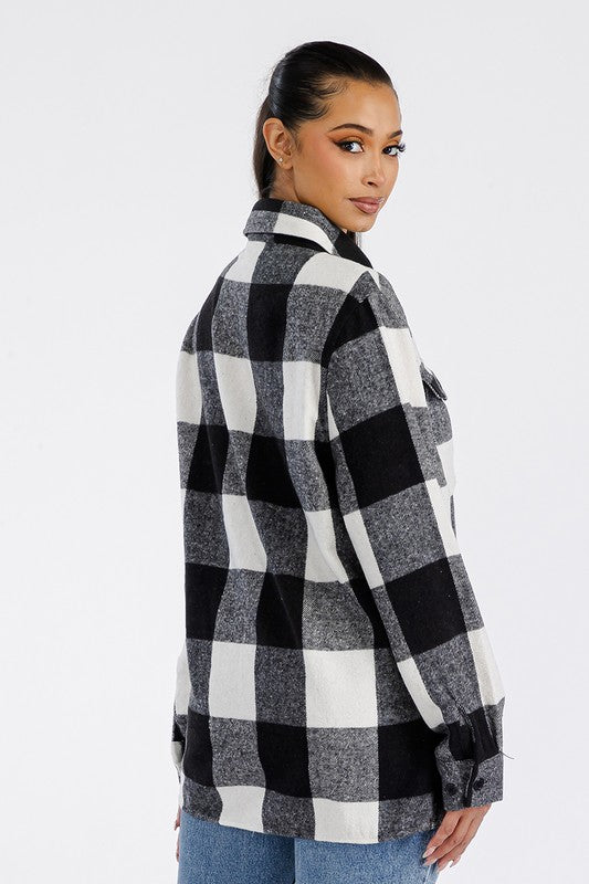 Hallie Oversized Soft Flannel Shacket (5 Colors)