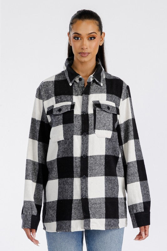 Hallie Oversized Soft Flannel Shacket (5 Colors)