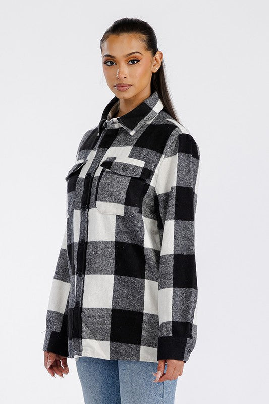 Hallie Oversized Soft Flannel Shacket (5 Colors)