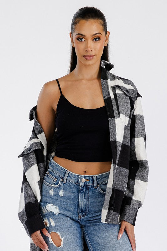 Hallie Oversized Soft Flannel Shacket (5 Colors)