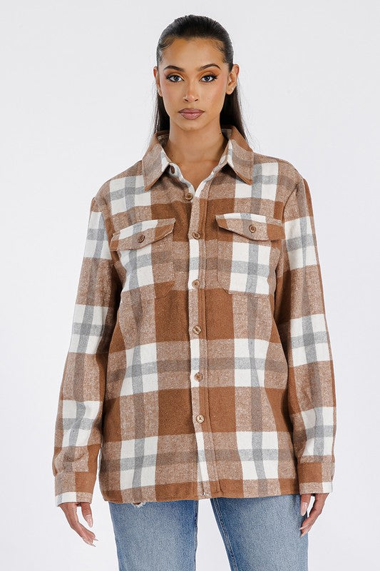 Haley Oversized Soft Flannel Shacket (3 Colors)