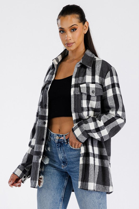 Haley Oversized Soft Flannel Shacket (3 Colors)