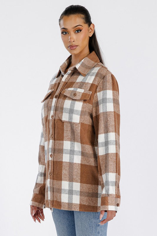 Haley Oversized Soft Flannel Shacket (3 Colors)