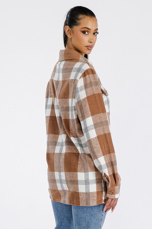 Haley Oversized Soft Flannel Shacket (3 Colors)